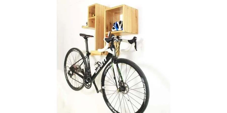 soporte madera bicicleta