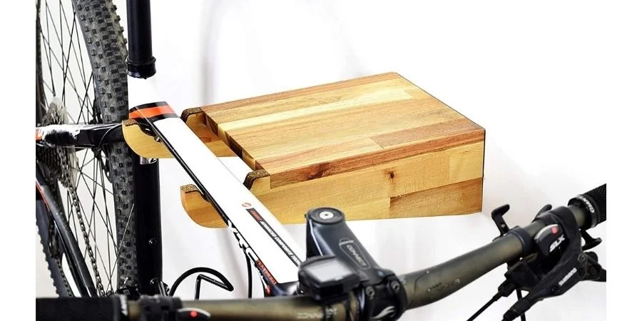 soporte bicicleta pared madera